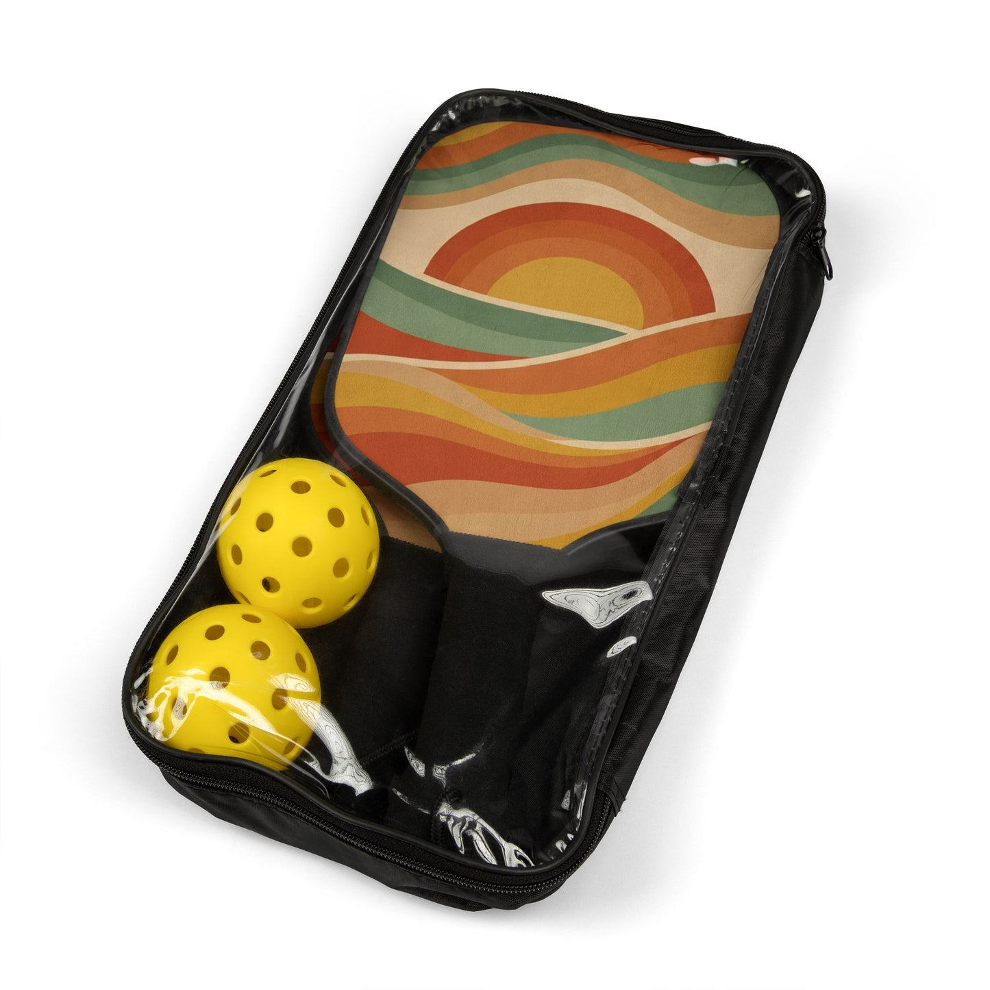 Retro Sunset Waves Ready-to-Play Pickleball Set — photo 4