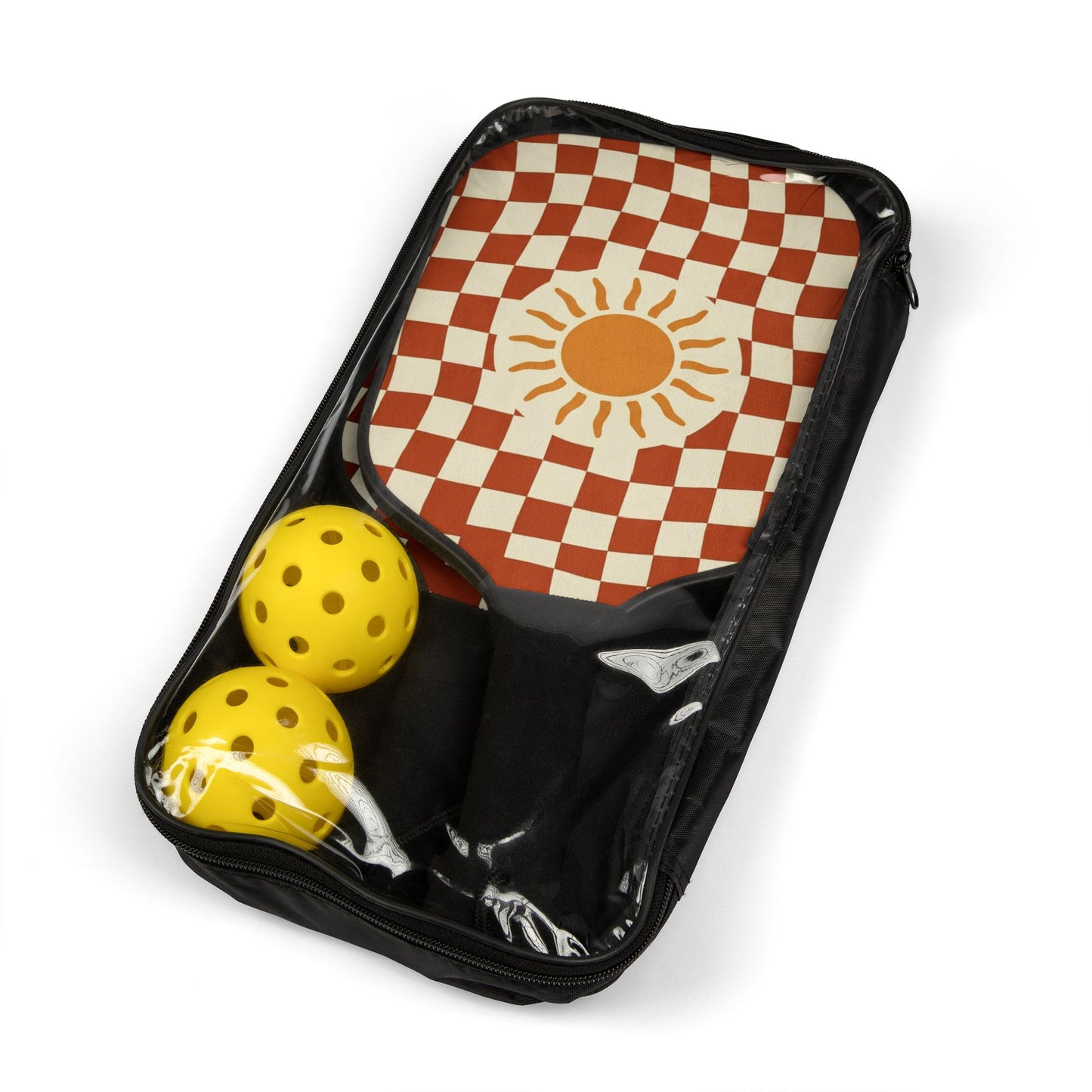 Retro Checkerboard Ready-to-Play Pickleball Set — photo 4
