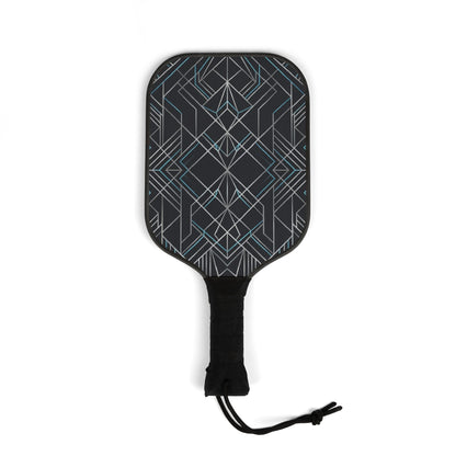 Geometric Black & Gray Ready-to-Play Pickleball Set