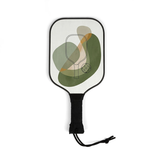 Abstract Green Ready-to-Play Pickleball Set
