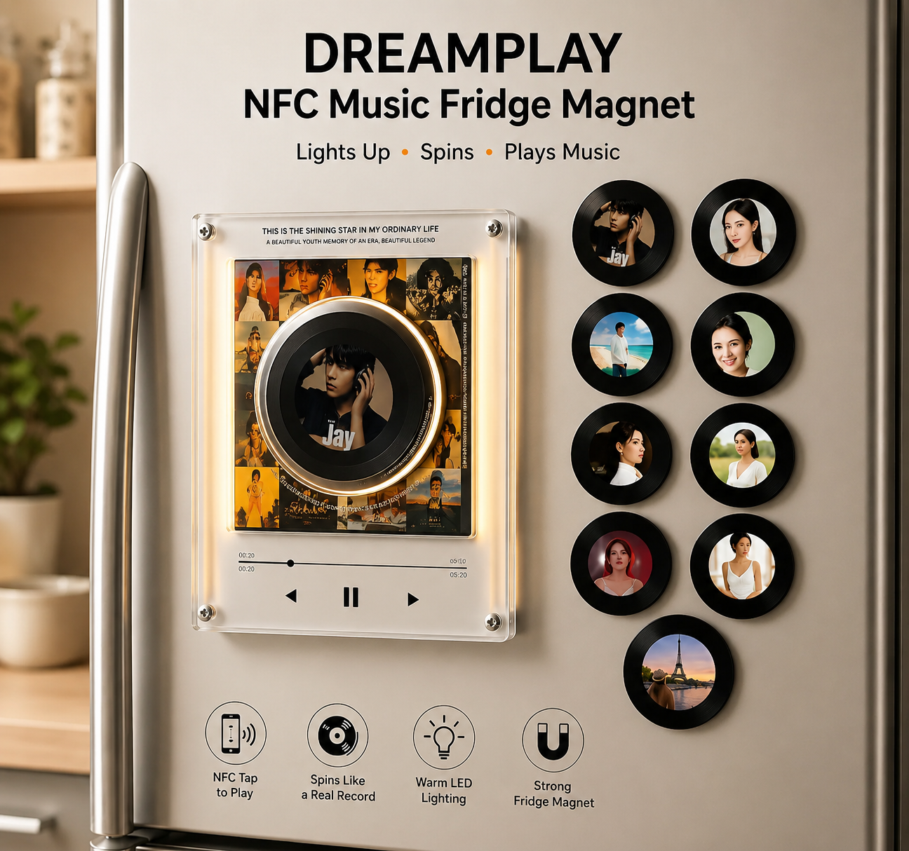 Personalized NFC Music Photo Magnet — photo 4