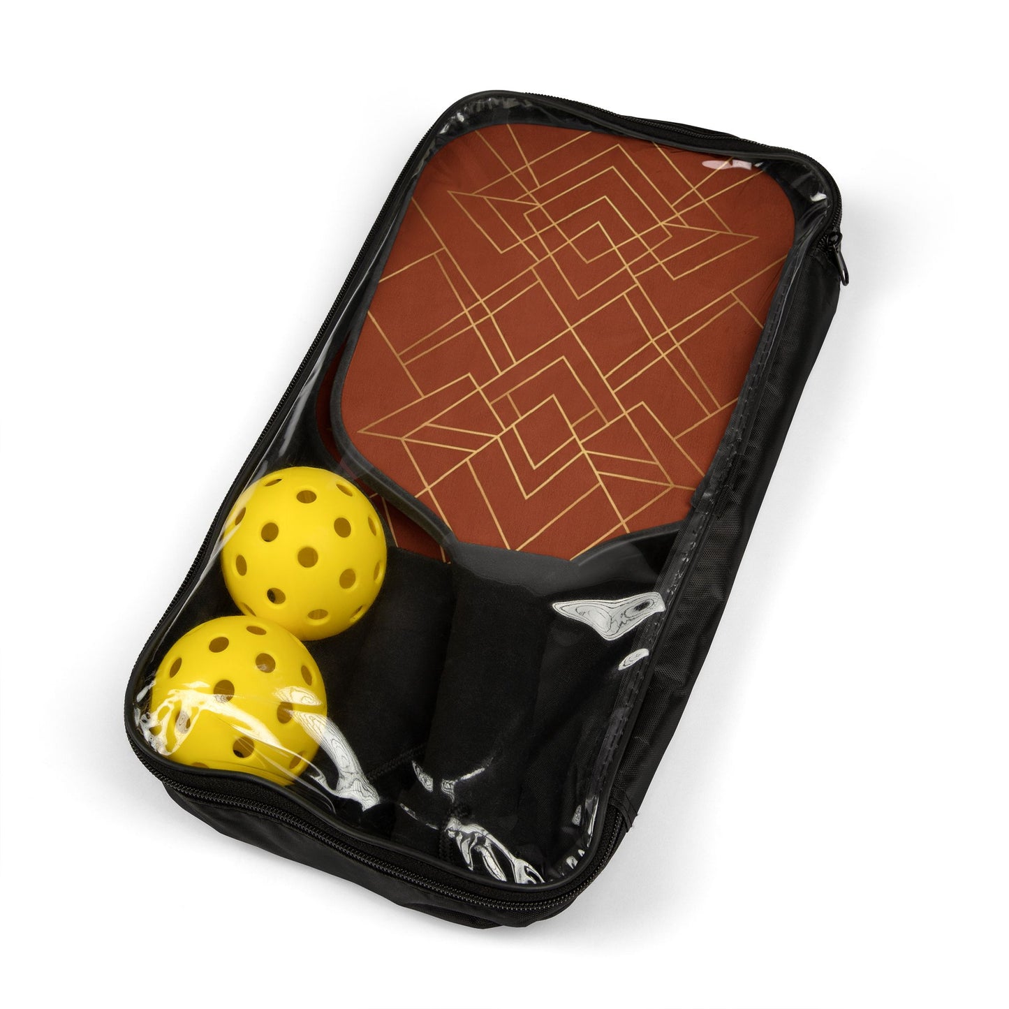 Geometric Rust Ready-to-Play Pickleball Set — photo 4