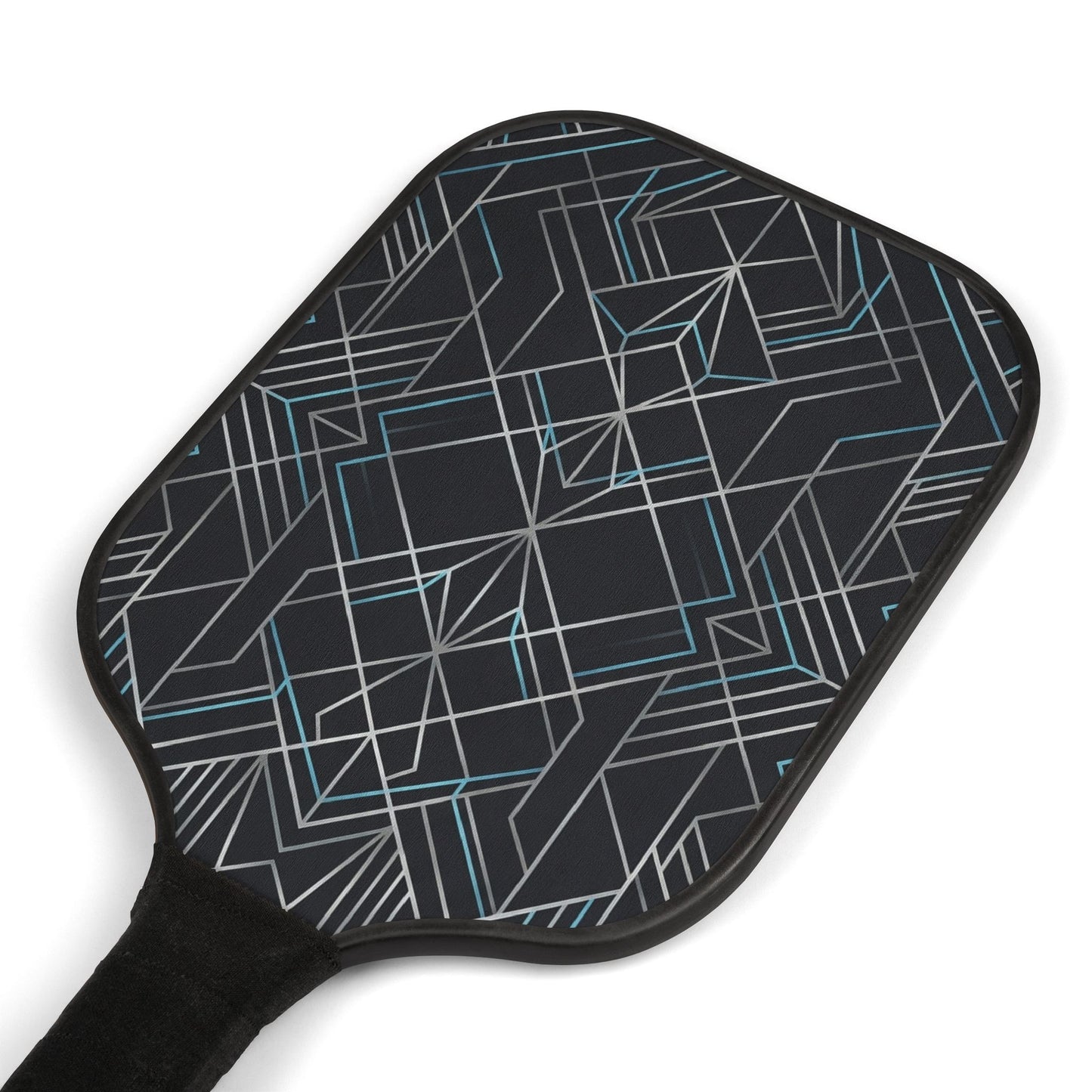 Geometric Black & Gray Ready-to-Play Pickleball Set — photo 3