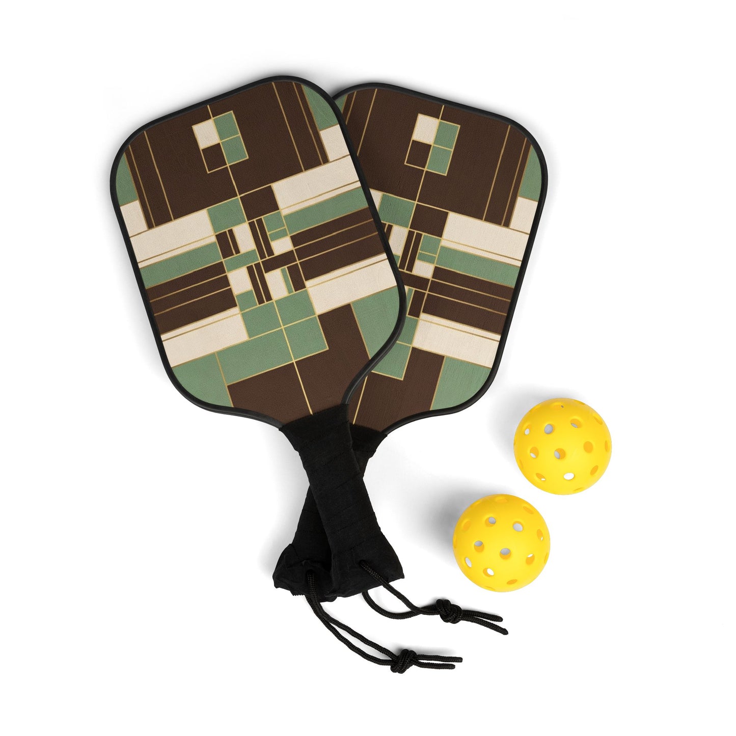 Retro Geometric Ready-to-Play Pickleball Set — photo 2