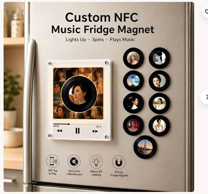 Personalized NFC Music Photo Magnet — photo 3