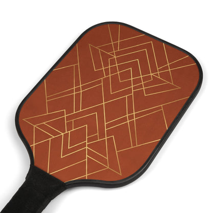 Geometric Rust Ready-to-Play Pickleball Set — photo 3