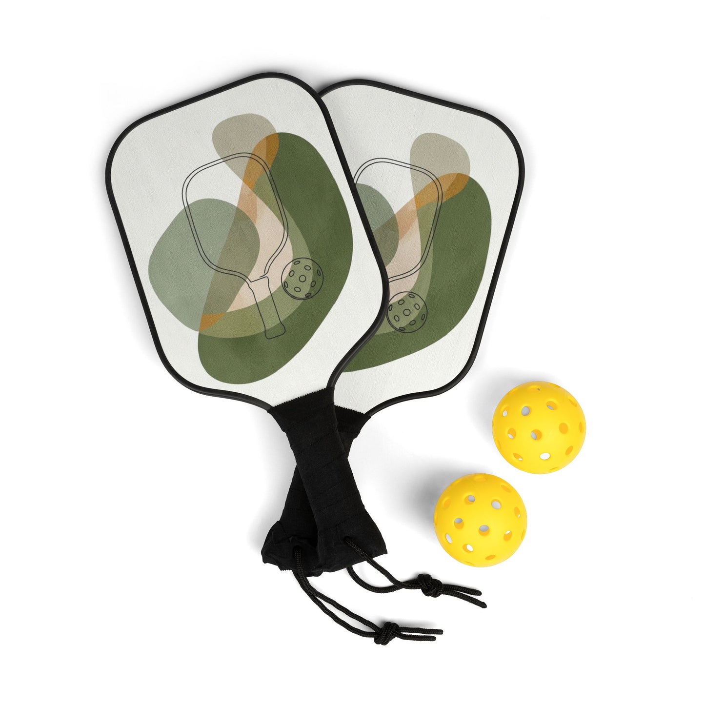 Abstract Green Ready-to-Play Pickleball Set — photo 4