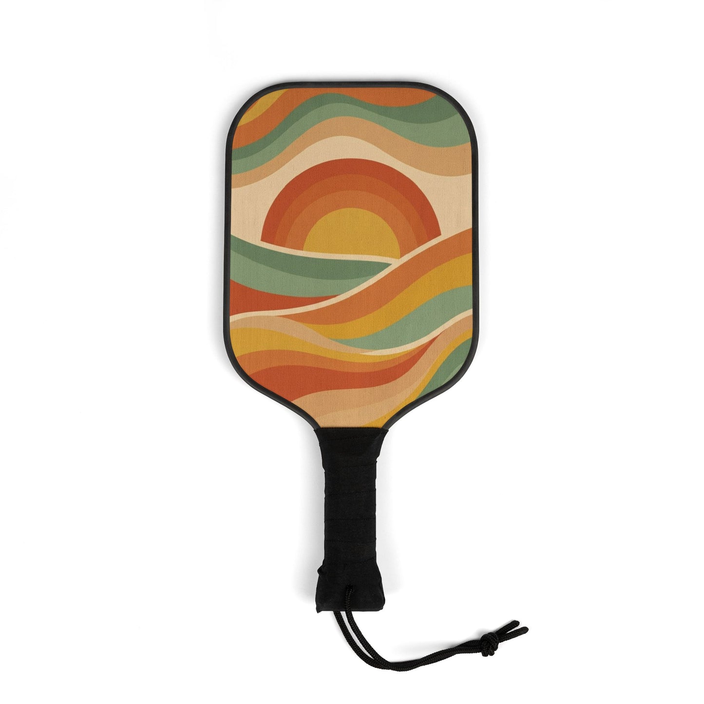 Retro Sunset Waves Ready-to-Play Pickleball Set