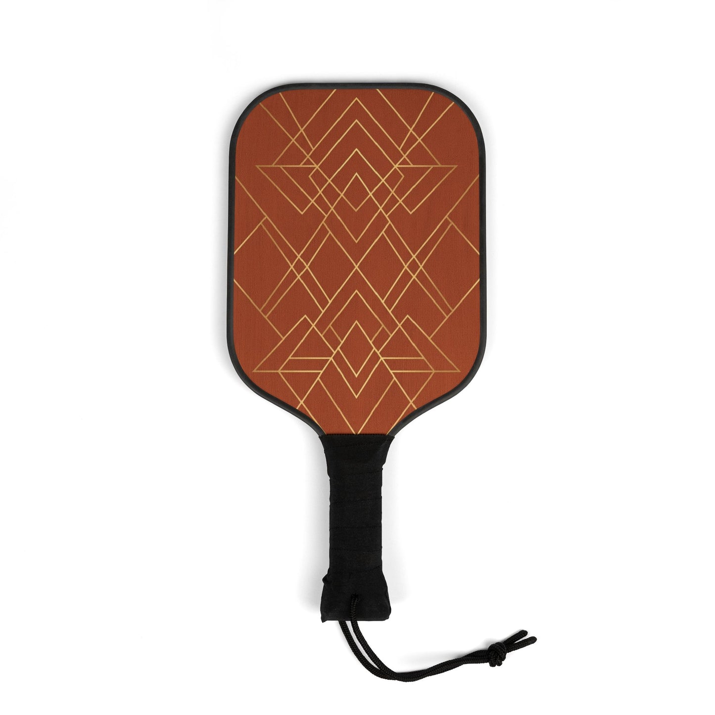 Geometric Rust Ready-to-Play Pickleball Set