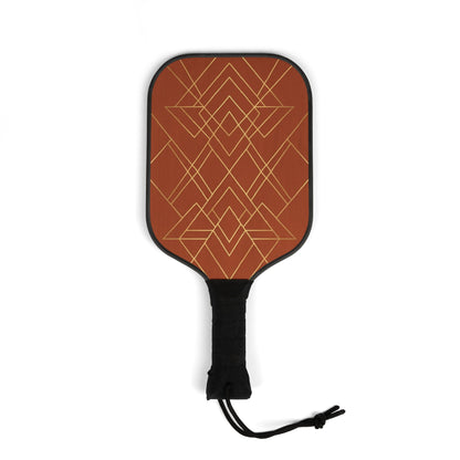 Geometric Rust Ready-to-Play Pickleball Set