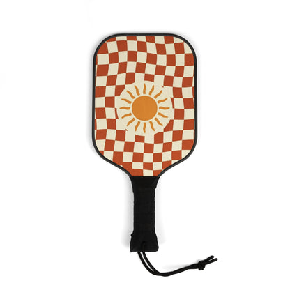 Retro Checkerboard Ready-to-Play Pickleball Set