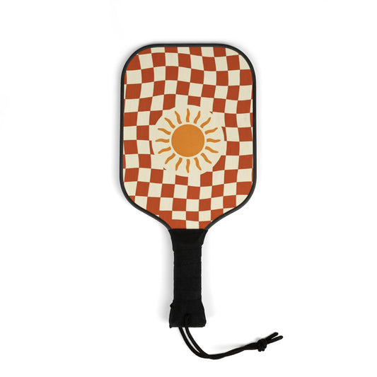 Retro Checkerboard Ready-to-Play Pickleball Set